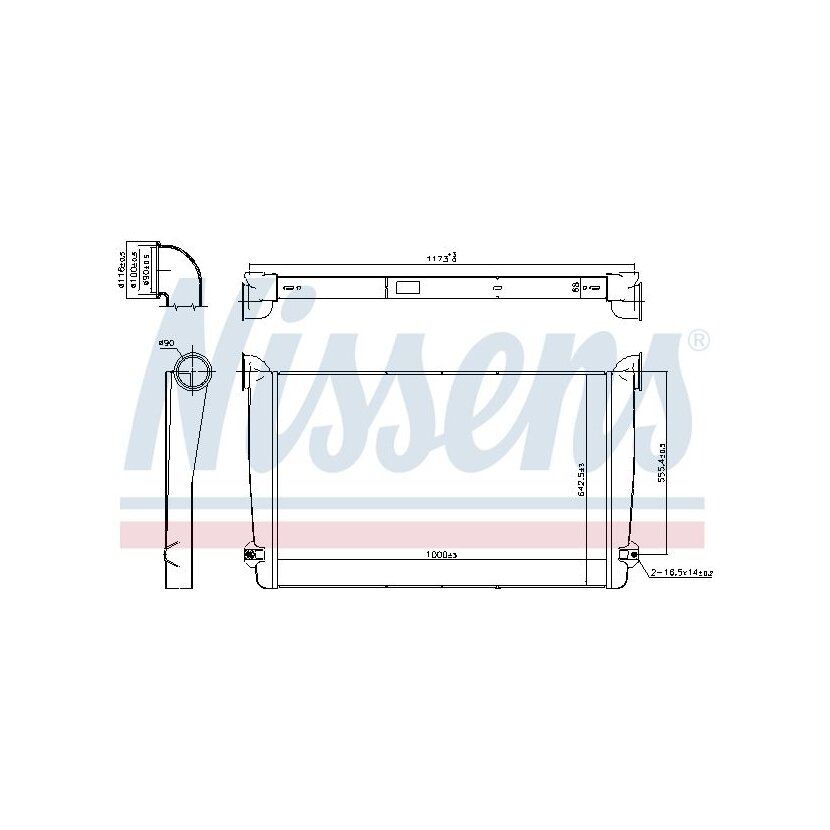 NISSENS Ladeluftkühler 97078 für 628 500 33 00