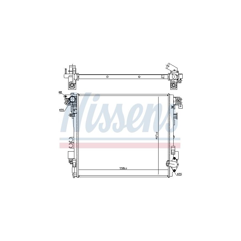 NISSENS Kühler, Motorkühlung 606952 für 68314786AA