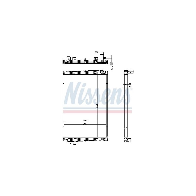 NISSENS Kühler, Motorkühlung 67193 für 81061010061