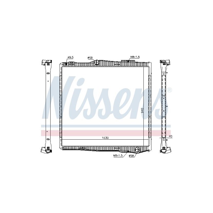 NISSENS Kühler, Motorkühlung 67290 für 1781365