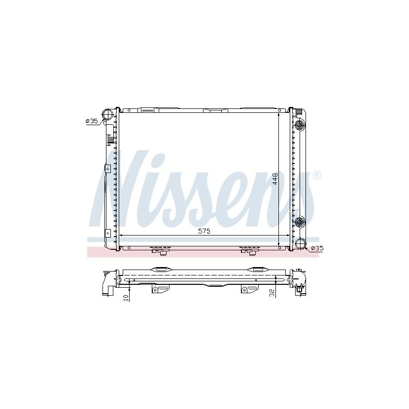 NISSENS Kühler, Motorkühlung 62722A für 201 500 12 03