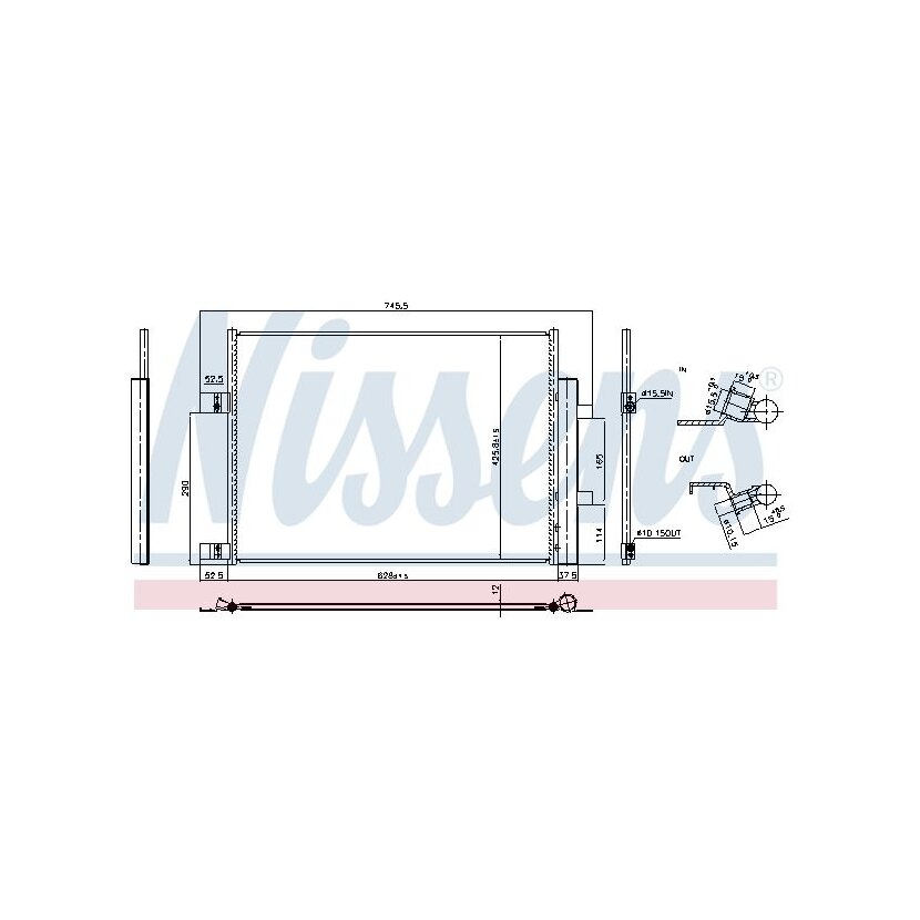 NISSENS Kondensator, Klimaanlage 941008 für 9211000Q0B
