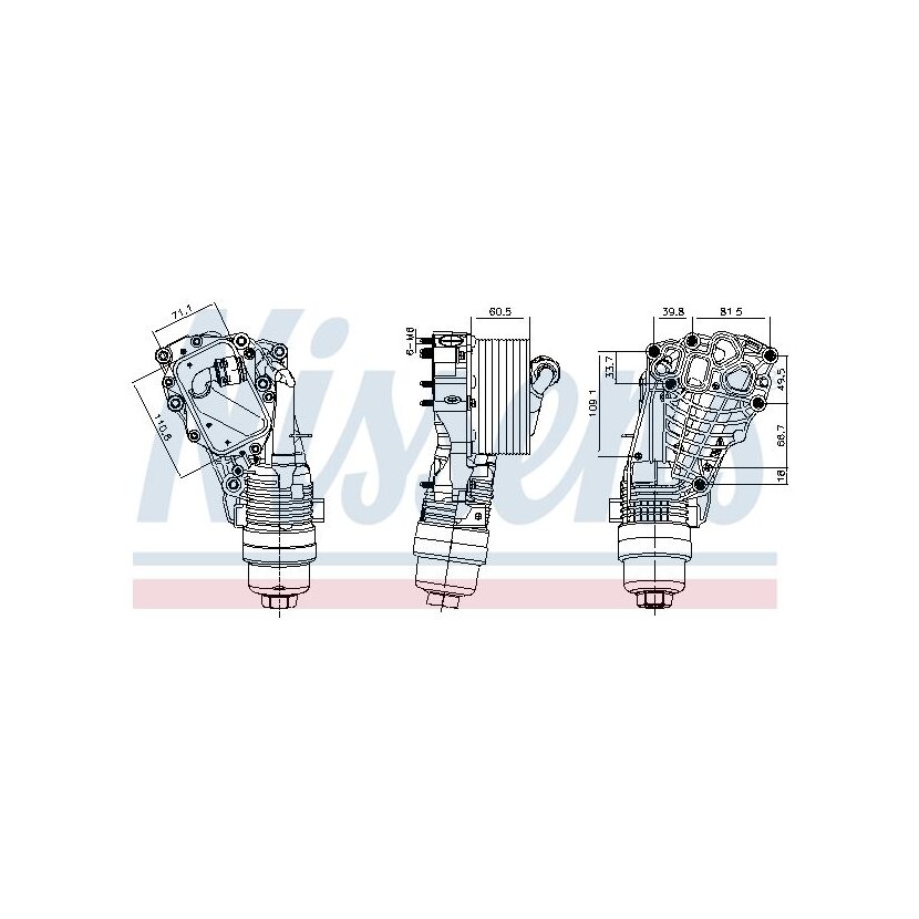 NISSENS Ölkühler, Motoröl 91399 für 11428649177