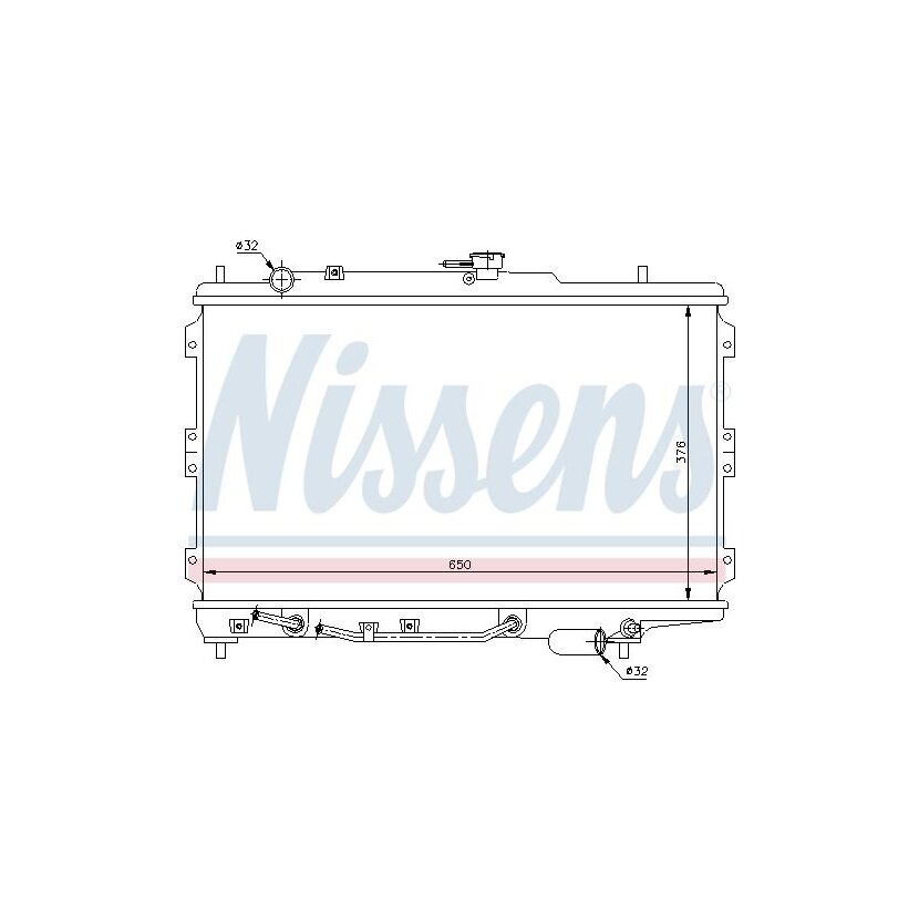 NISSENS Kühler, Motorkühlung 66603 für 0K242-15-200A