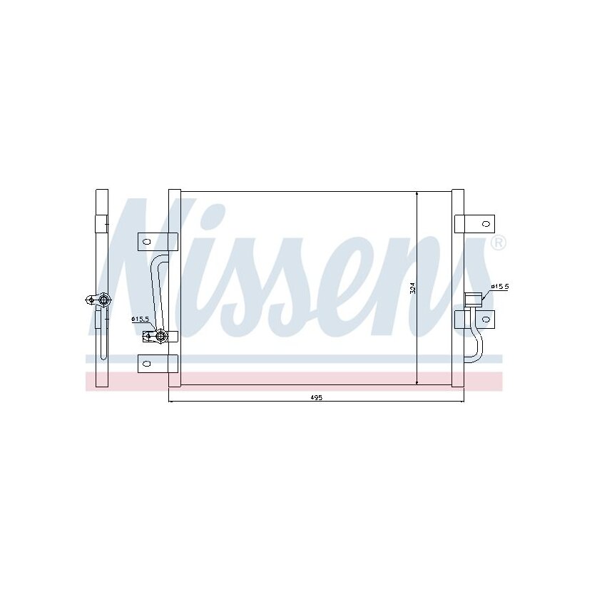 NISSENS Kondensator, Klimaanlage 94692 für 46481290