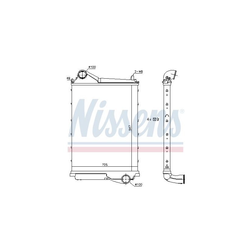 NISSENS Ladeluftkühler 961185 für 100314536