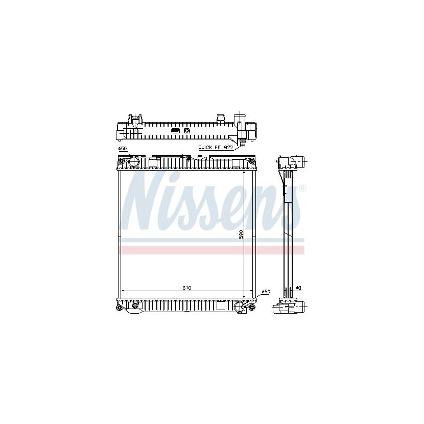NISSENS Kühler, Motorkühlung 67224A für 81.06101.6492