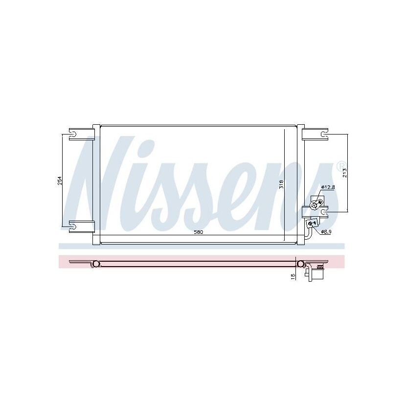 NISSENS Kondensator, Klimaanlage 941085 für 7812A035