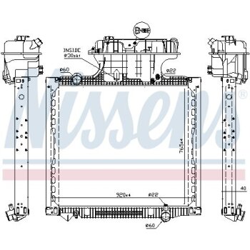 NISSENS Kühler, Motorkühlung 628756 für...