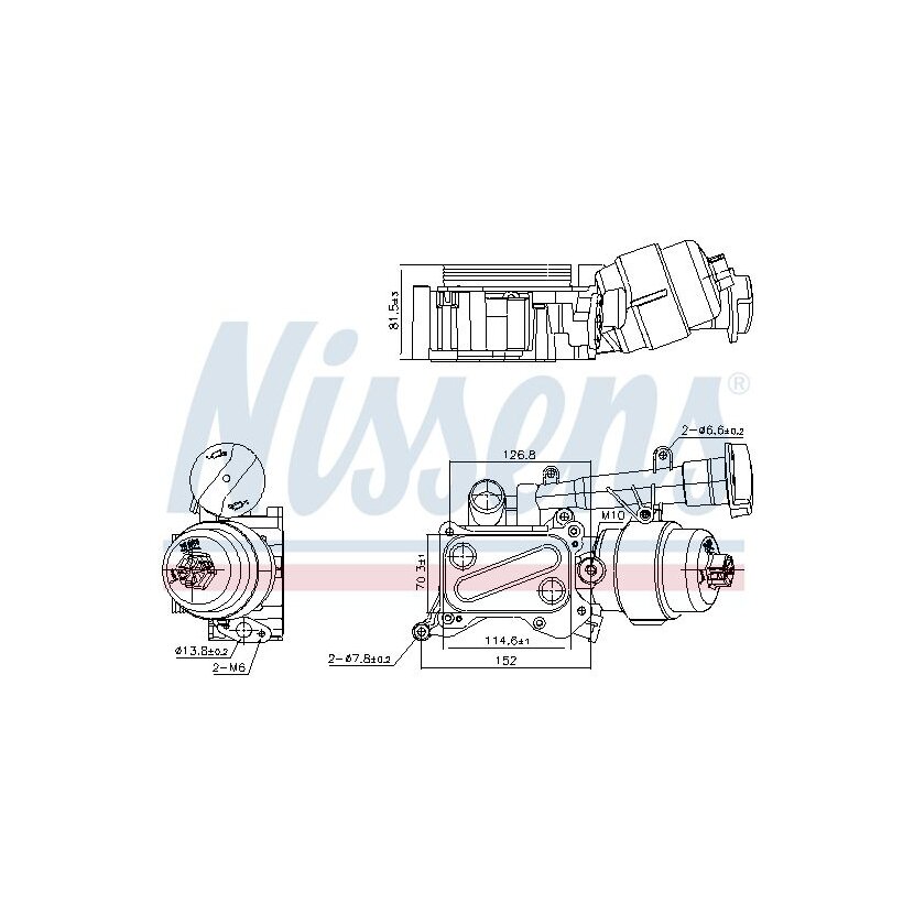 NISSENS Ölkühler, Motoröl 91346 für 1539132