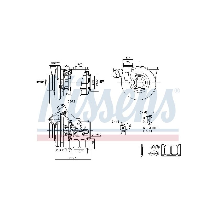 NISSENS Lader, Aufladung 93769 für 7420763168