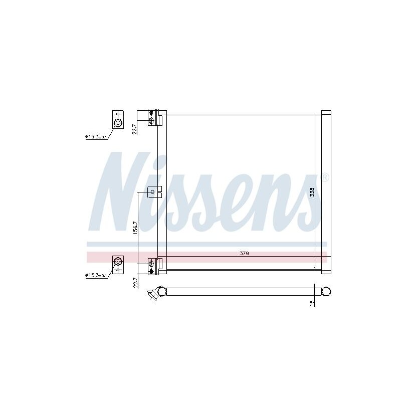 NISSENS Kondensator, Klimaanlage 940703 für 99157311102