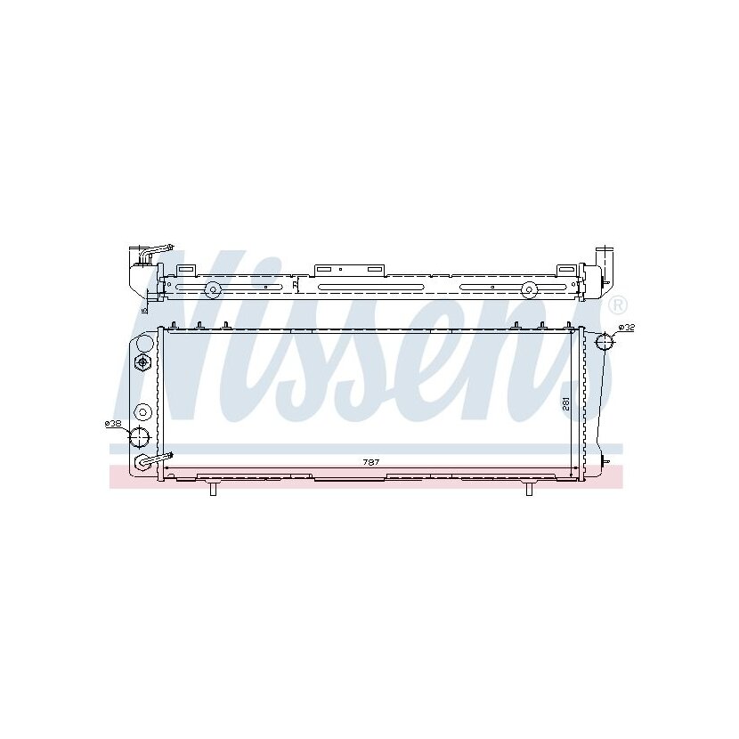NISSENS Kühler, Motorkühlung 60986 für 52003685