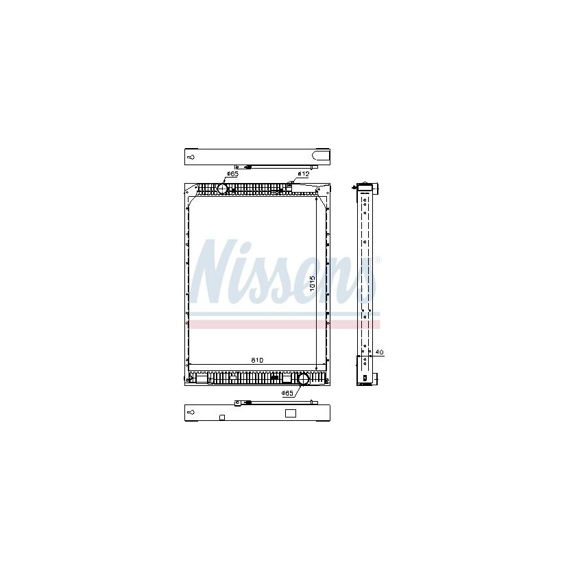NISSENS Kühler, Motorkühlung 67169 für 0015019301