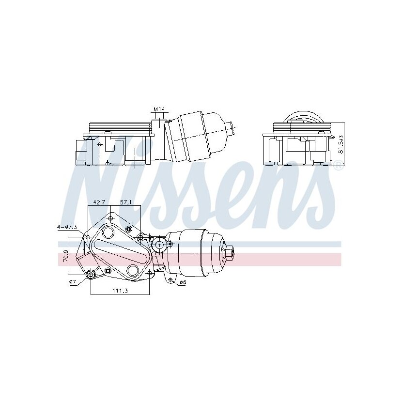 NISSENS Ölkühler, Motoröl 91357 für 55225515