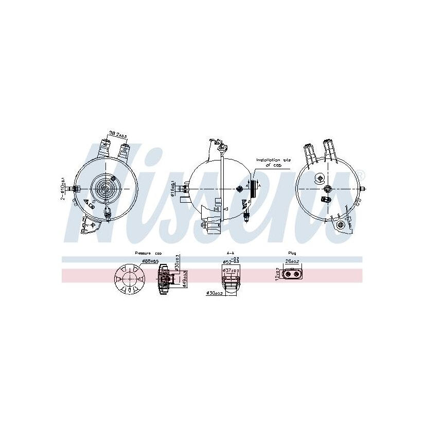 NISSENS Ausgleichsbehälter, Kühlmittel 996167 für 17138610660