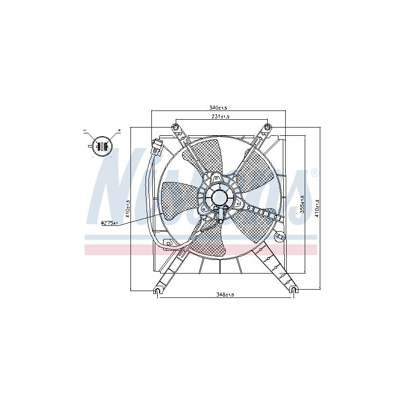 NISSENS Lüfter, Motorkühlung 85496 für 17111-63E00