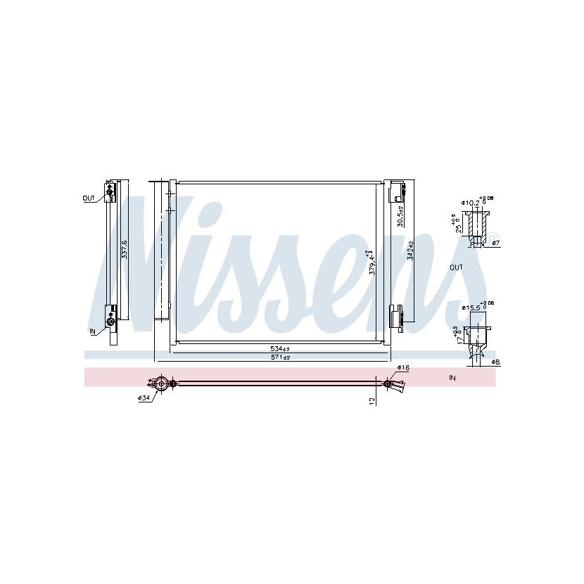 NISSENS Kondensator, Klimaanlage 941197 für 921005FA0A