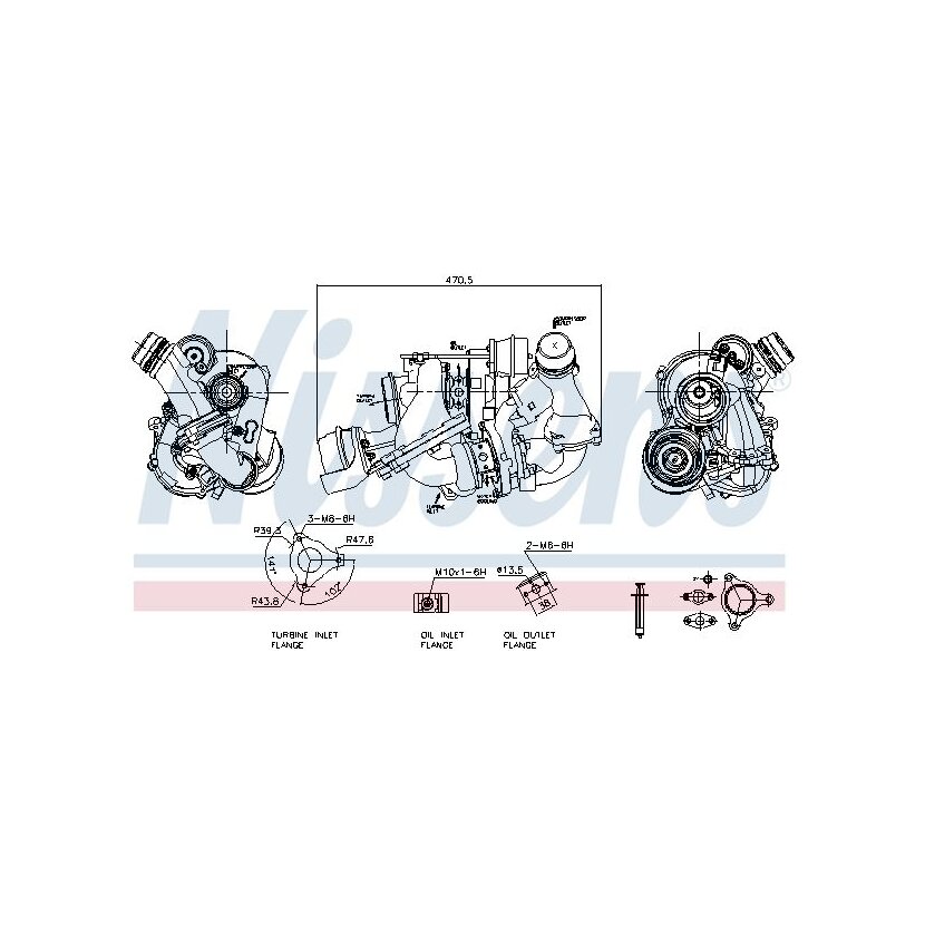NISSENS Lader, Aufladung 93310 für 6510901186