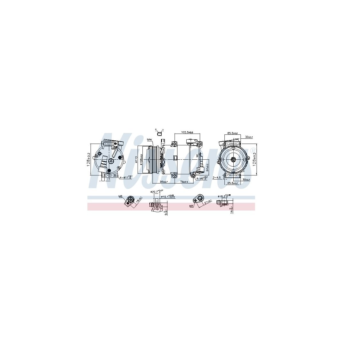 NISSENS Kompressor, Klimaanlage 890788 für 1872150