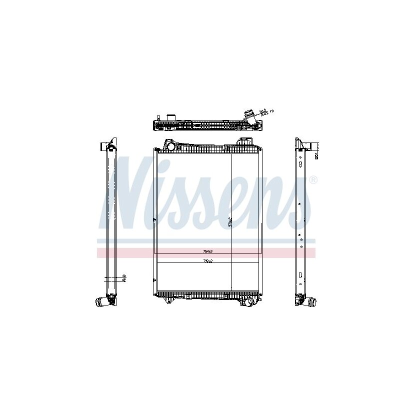 NISSENS Kühler, Motorkühlung 606321 für 2278174