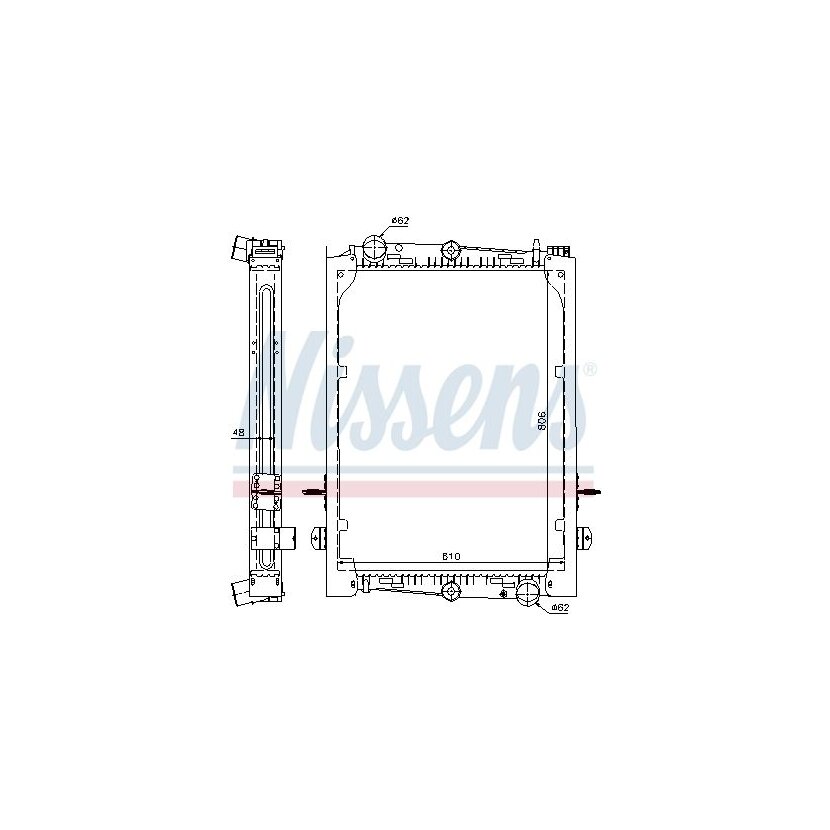 NISSENS Kühler, Motorkühlung 61440A für 1241580