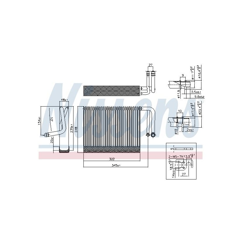 NISSENS Verdampfer, Klimaanlage 92327 für 6411.9.163.331