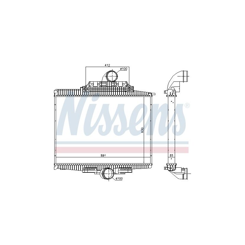 NISSENS Ladeluftkühler 97024 für 940 501 03 01