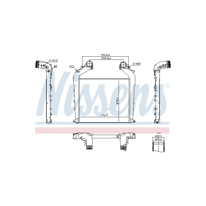 NISSENS Ladeluftkühler 961323 für 81061300240