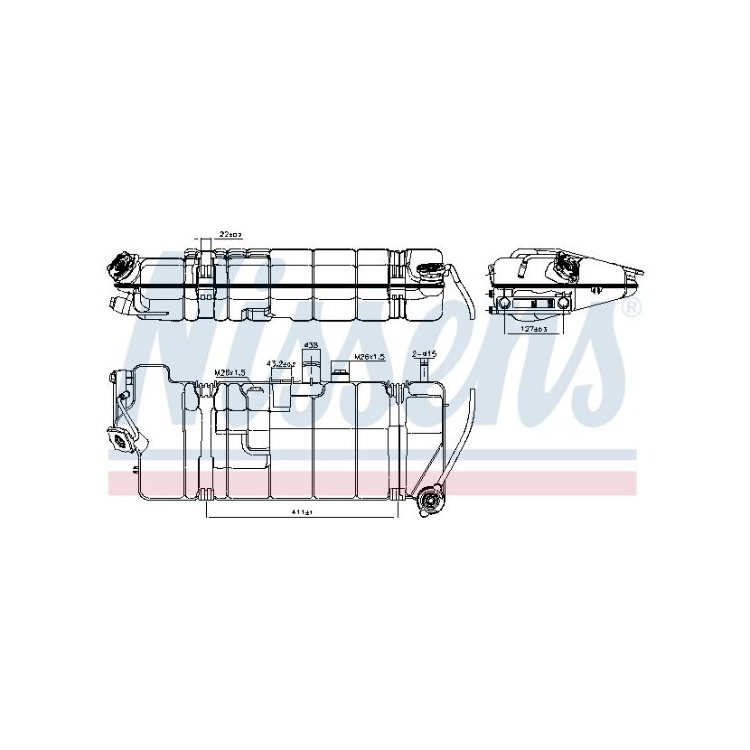 NISSENS Ausgleichsbehälter, Kühlmittel 996029 für 1426642