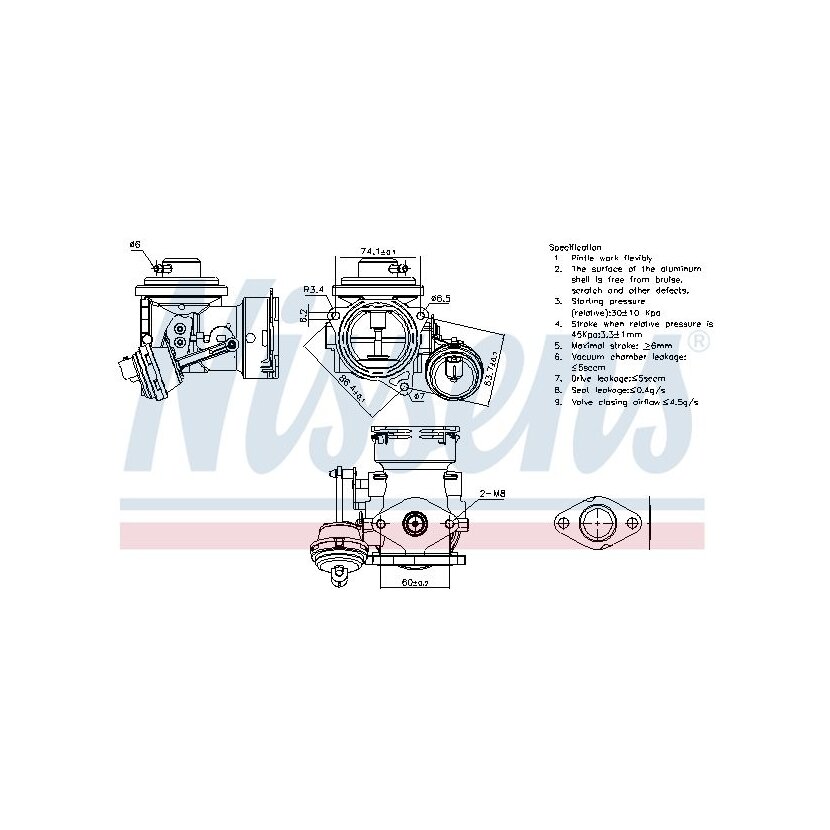 NISSENS AGR-Ventil 98299 für 03G131501A