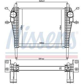 NISSENS Ladeluftkühler 96185 für 500061376