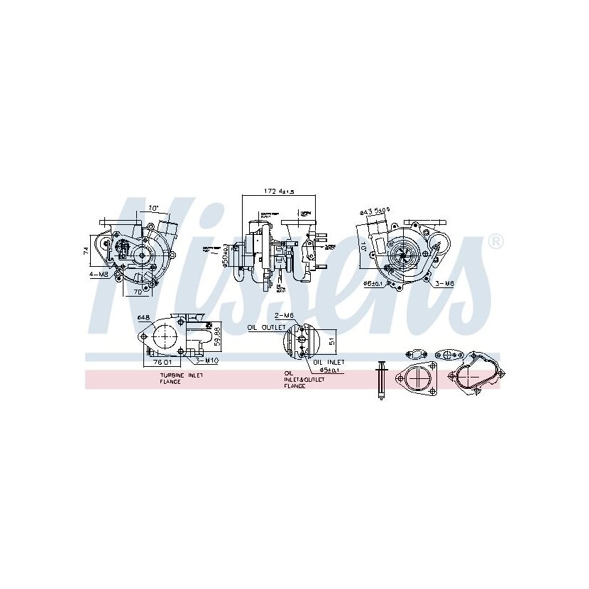 NISSENS Lader, Aufladung 93639 für 1720130070