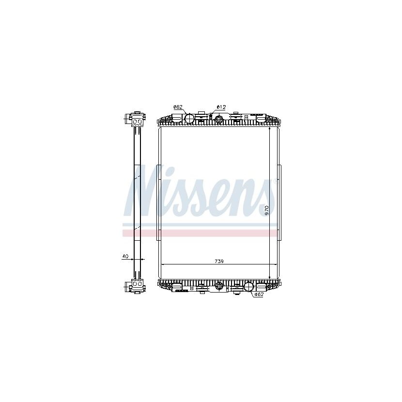 NISSENS Kühler, Motorkühlung 614190 für 0076449