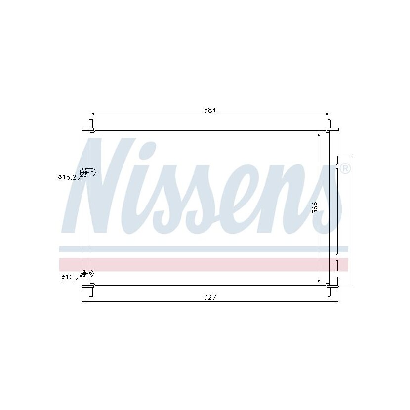 NISSENS Kondensator, Klimaanlage 940037 für 88450-02280