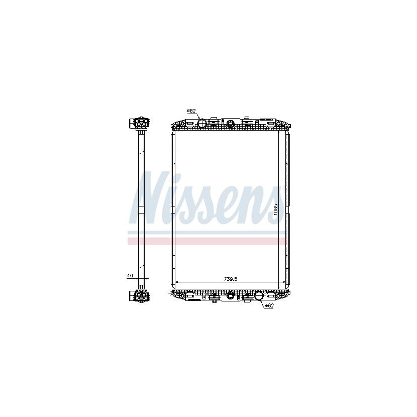 NISSENS Kühler, Motorkühlung 67219 für 81061016502