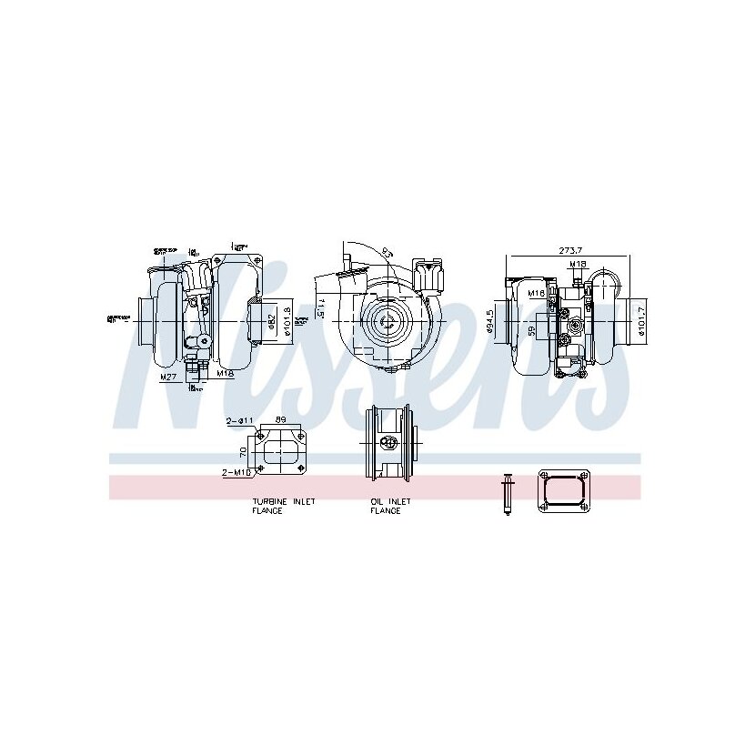 NISSENS Lader, Aufladung 93757 für 504108310