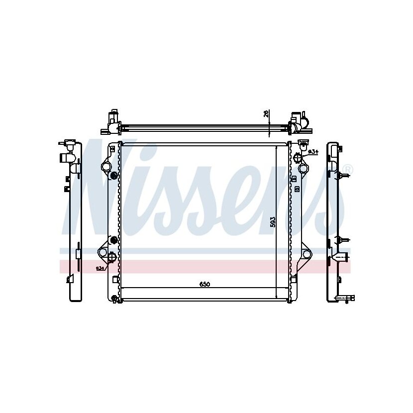 NISSENS Kühler, Motorkühlung 64684 für 16400-31350