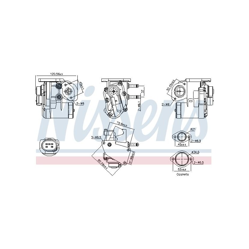 NISSENS AGR-Ventil 98236 für 03C131503B