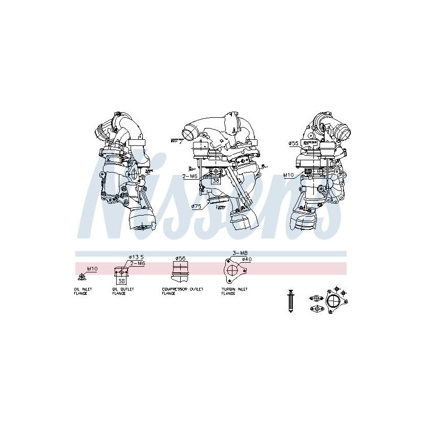 NISSENS Lader, Aufladung 93628 für 6510901286
