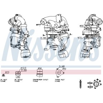 NISSENS Lader, Aufladung 93628 für 6510901286