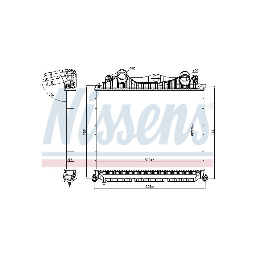 NISSENS Ladeluftkühler 97015 für 81061006653