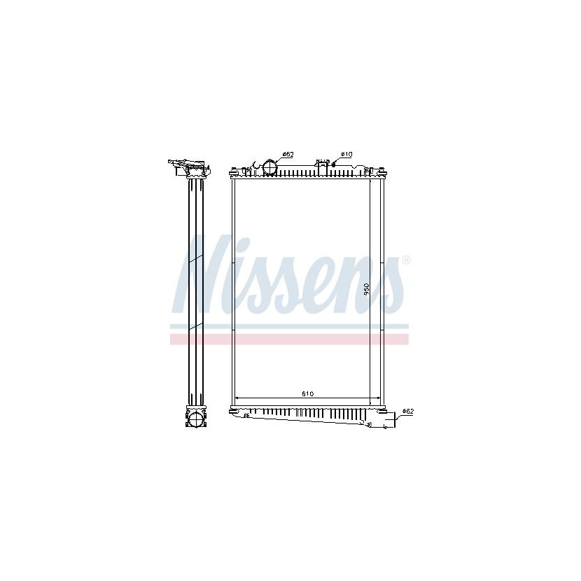 NISSENS Kühler, Motorkühlung 614420 für 1371372