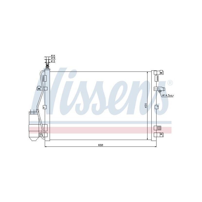 NISSENS Kondensator, Klimaanlage 94937 für 30665563