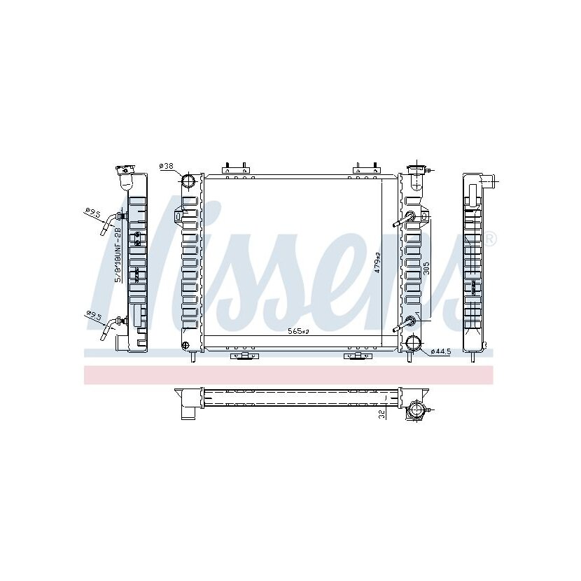 NISSENS Kühler, Motorkühlung 609901 für 4734104