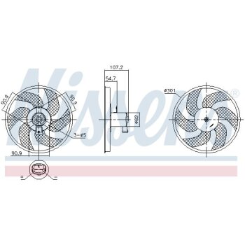 NISSENS Lüfter, Motorkühlung 850084 für...