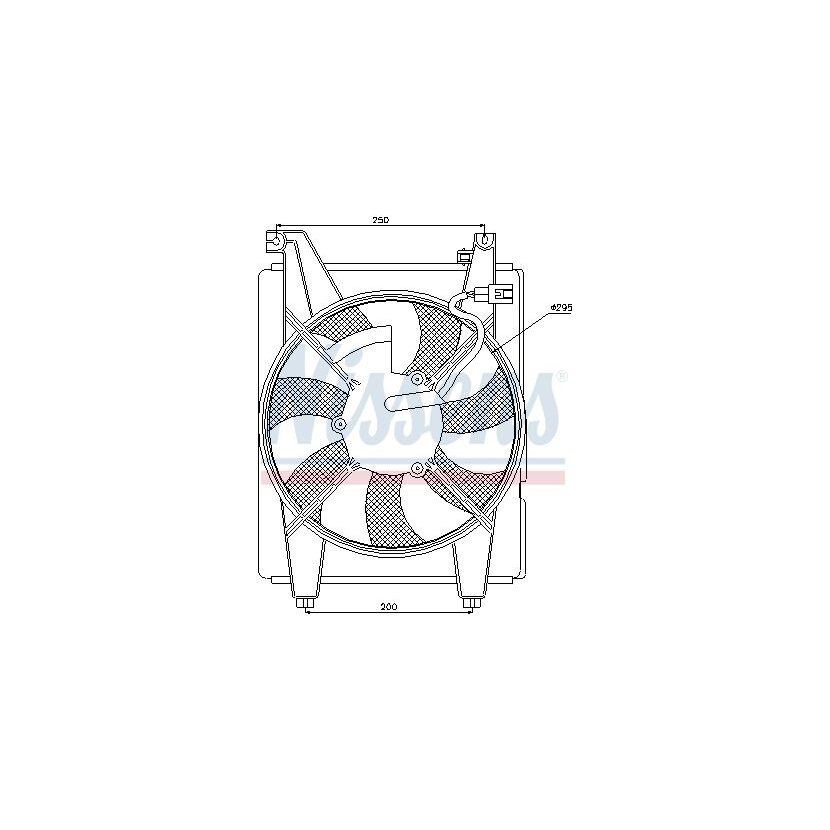NISSENS Lüfter, Motorkühlung 85088 für 97731-38000
