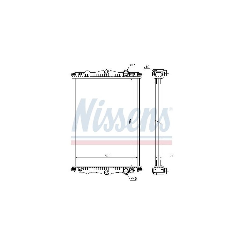 NISSENS Kühler, Motorkühlung 614440 für 1403169