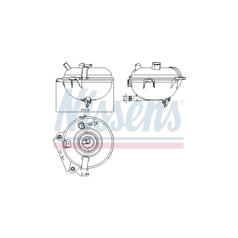 NISSENS Ausgleichsbehälter, Kühlmittel 996130 für 5Q0121407A