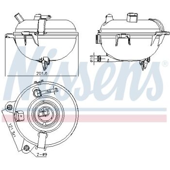 NISSENS Ausgleichsbehälter, Kühlmittel 996130...